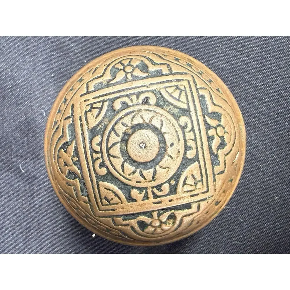 Pair Of Antique 1880’s Victorian Brass/bronze Door Knobs Architectural Salvage